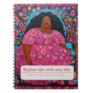 Personalised Empowered Woman - Pink Notebook