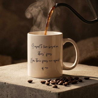 Personalised Empowerment Bold Confidence Quote Two-Tone Coffee Mug