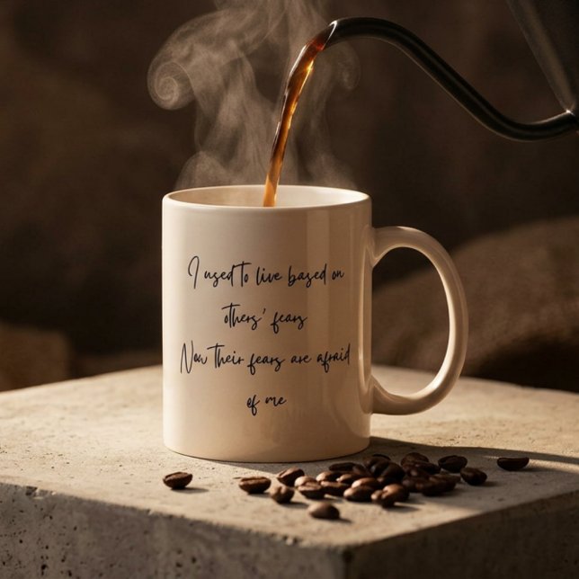 Personalised Empowerment Bold Confidence Quote  Two-Tone Coffee Mug (Creator Uploaded)