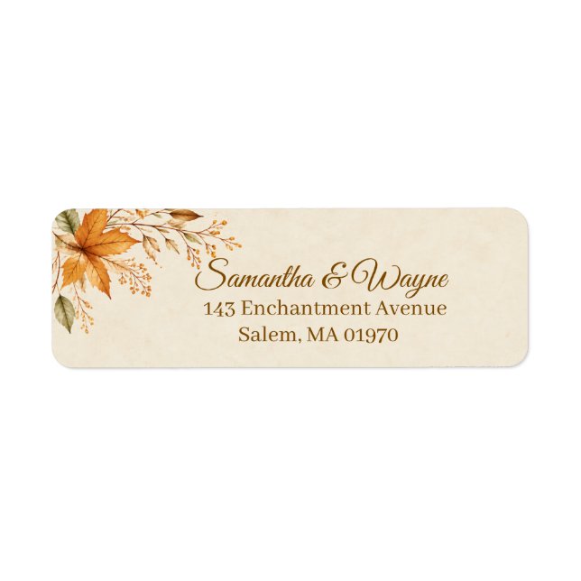 Personalised Enchanted Autumn Wedding  (Front)