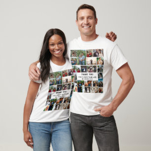 Personalised End Of Year Family 22 Photo Collage T-Shirt