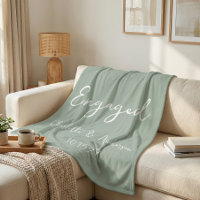 Personalised Engaged Couple Handwritten Sage