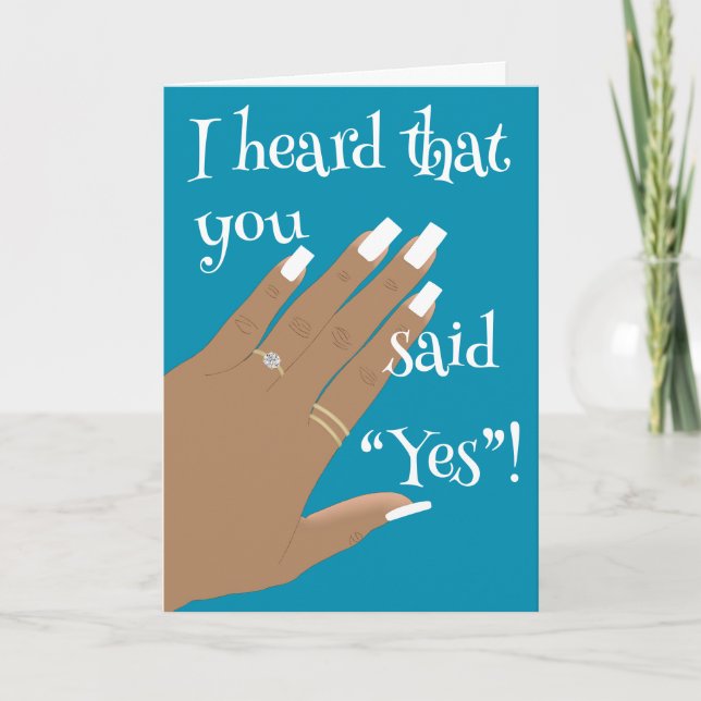 Personalised Engagement Congratulations Greeting Card (Front)