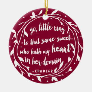 Personalised Engagement Keepsake   Hollyberry Ceramic Tree Decoration