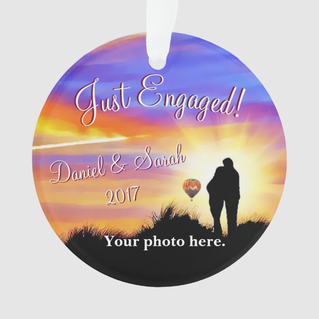 Personalised Engagement Ornament (Front)
