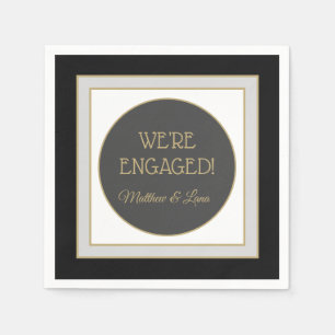 Personalised engagement party  napkin