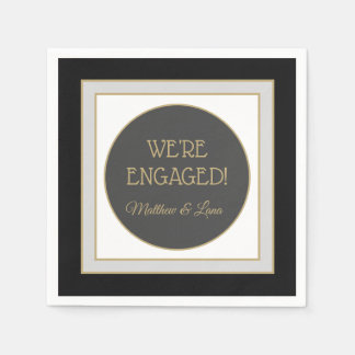Personalised engagement party  napkin