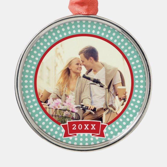 Personalised Engagement Photo Keepsake Ornament (Front)