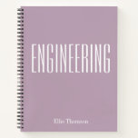 Personalised Engineering Graph Paper Simple Lilac Notebook<br><div class="desc">A cute,  trendy notebook to take to engineering class or for homework with a simple,  minimalist cover in pretty lilac and space for the school subject and your name to be personalised.</div>