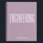 Personalised Engineering Graph Paper Simple Lilac Notebook<br><div class="desc">A cute,  trendy notebook to take to engineering class or for homework with a simple,  minimalist cover in pretty lilac and space for the school subject and your name to be personalised.</div>