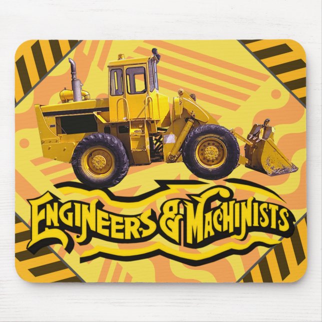 Personalised Engineers and Machinists Construction Mouse Pad (Front)