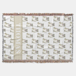 Personalised English Bulldog (Brindle) Throw Blanket