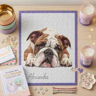 Personalised English Bulldog Jigsaw Puzzle