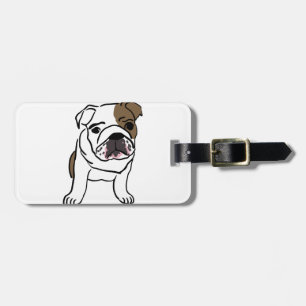 Personalised English Bulldog Puppy Luggage Tag