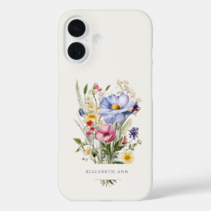 Personalised English Garden Bouquet iPhone 16 Case