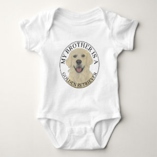 Personalised English Golden Retriever Baby Bodysuit