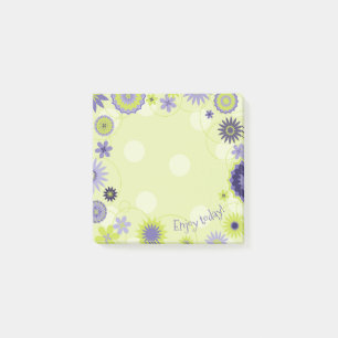 Personalised Enjoy Today Green Post-it Notes