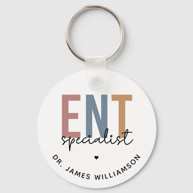 Personalised ENT Doctor ENT Specialist Key Ring (Front)