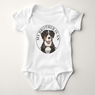 Personalised Entlebucher Mountain Dog Baby Bodysuit