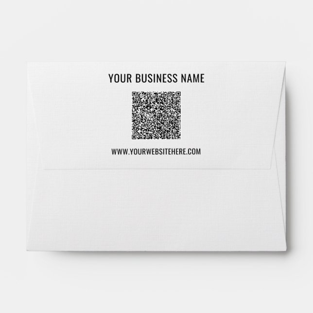 Personalised Envelope Your QR Code and Custom Text (Back (Top Flap))