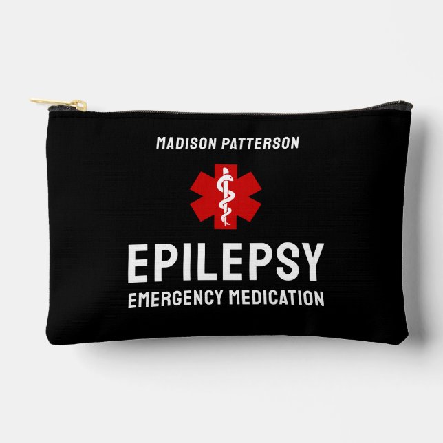  Personalised Epilepsy Emergency Essentials Accessory Pouch (Front)