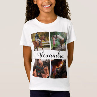 Personalised Equestrian Horse Riding photo T-Shirt