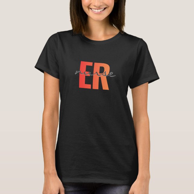 Personalised ER Nurse Name T-Shirt (Front)