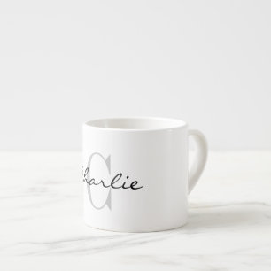 Personalised espresso cup with classy monogram
