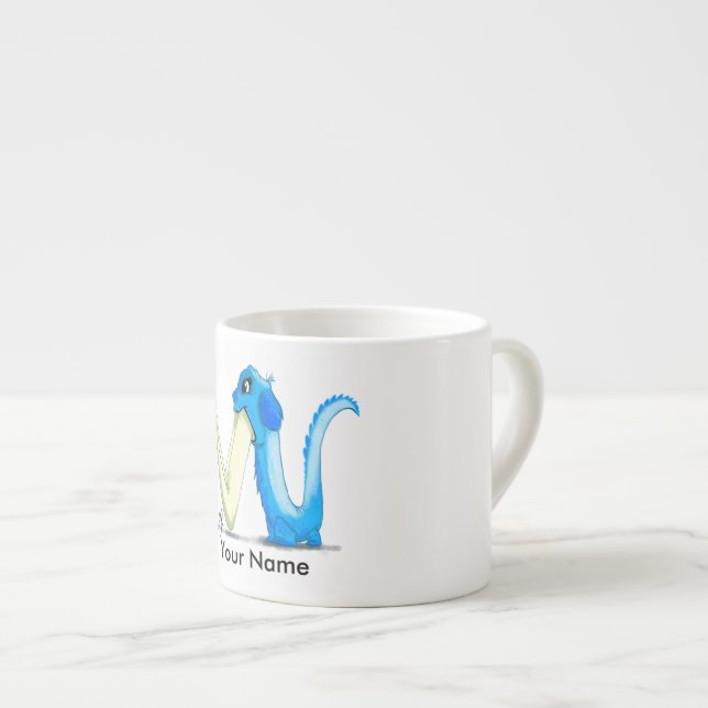 Personalised espresso mug with "W" Monster (Front Right)