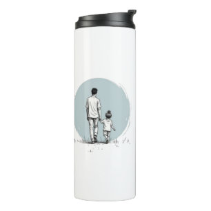 Personalised EST Year Father & Daughter Minimalist Thermal Tumbler