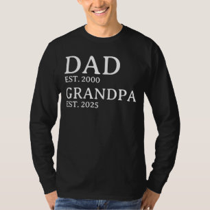 Personalised Est. Years Dad Grandpa Custom T-Shirt