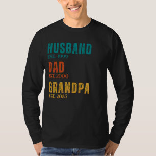 Personalised Est. Years Husband Dad Grandpa Retro T-Shirt