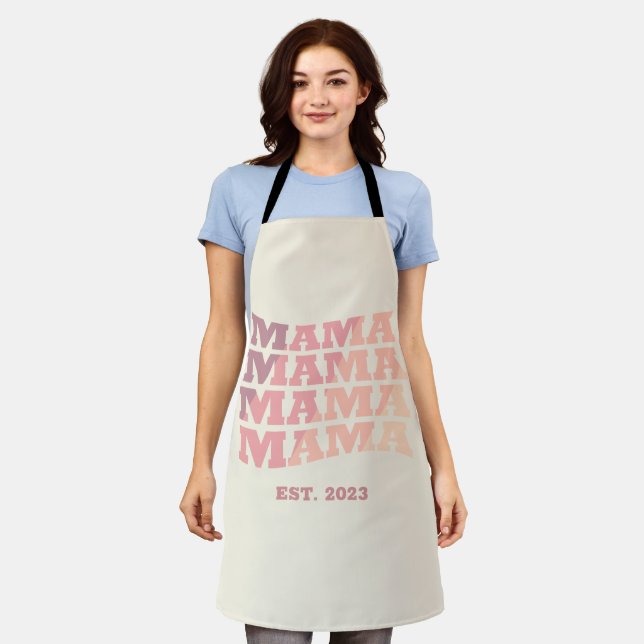 Personalised established Mama Apron (Worn)