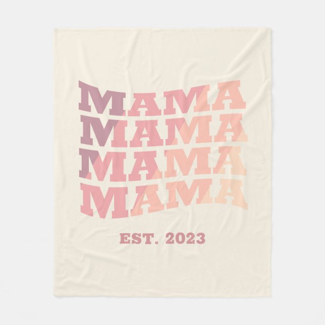 Personalised established Mama Fleece Blanket (Front)