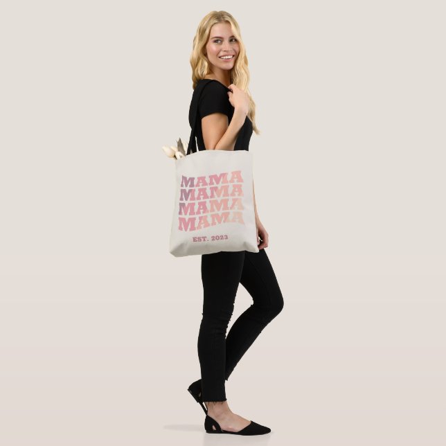 Personalised established mothers gift ideas tote bag (On Model)