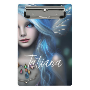 Personalised Ethereal Mystical Blue Fairy Mini Clipboard