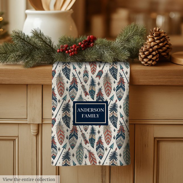 Personalised Ethnic Towel Chic Native Kitchen Art (Personalized Ethnic Towel Chic Native Kitchen Art)