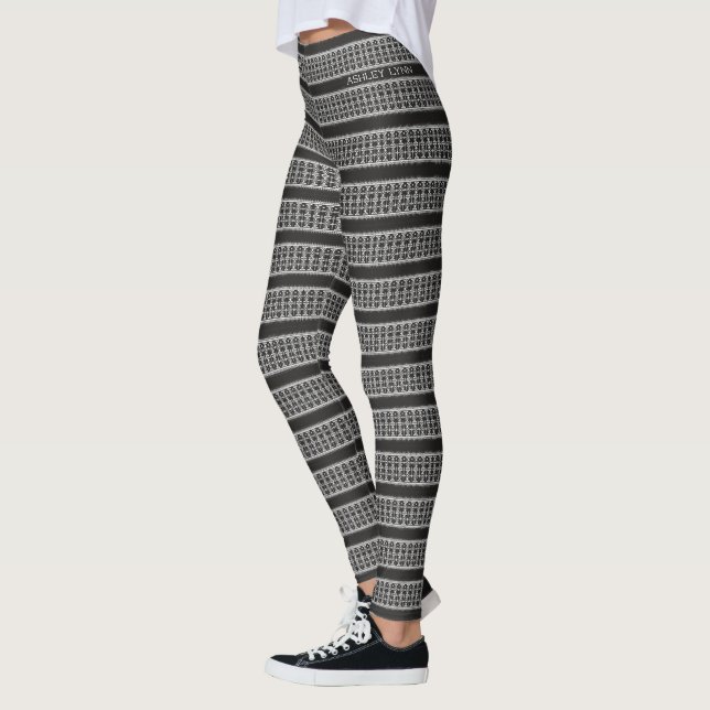 Personalised Ethnic Tribal Pattern Leggings (Left)