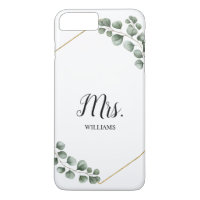 Personalised Eucalyptus Greenery Mrs Bride