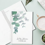 Personalised Eucalyptus Greenery Planner<br><div class="desc">This elegant personalised Planner is decorated with watercolor eucalyptus leaves in soft shades of green. Easily customisable. To edit further use the Design Tool to change the font, font size, or colour. Because we create our artwork you won't find this exact image from other designers. Original Watercolor © Michele Davies....</div>