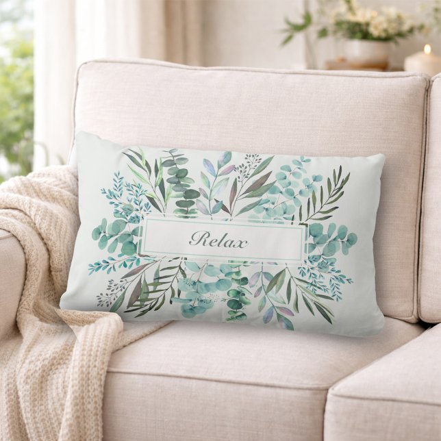 Personalised Eucalyptus Relax Lumbar Pillow (Creator Uploaded)