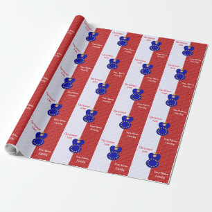 Personalised European Union Angel Black Hair Flag Wrapping Paper