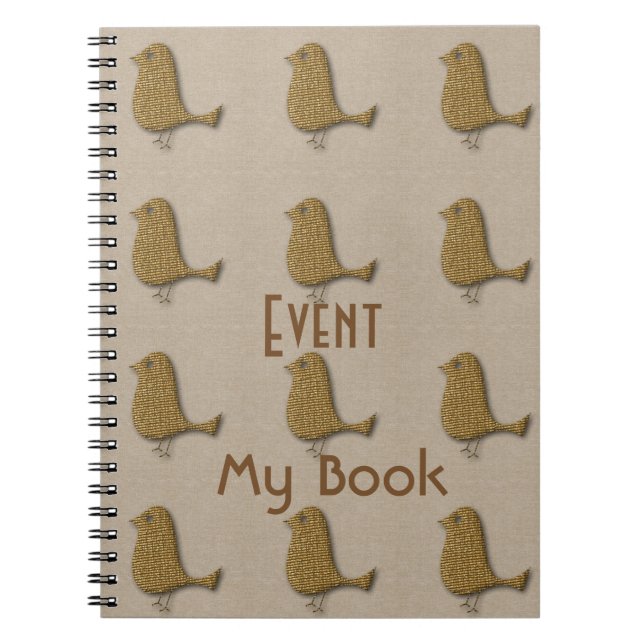 Personalised Event of the Year Logo Bird Book (Front)