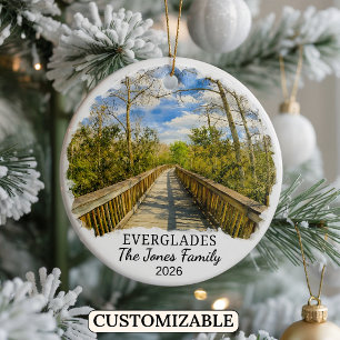 Personalised Everglades National Park, Florida Ceramic Tree Decoration
