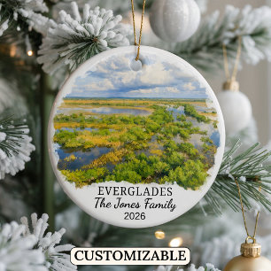 Personalised Everglades National Park, Florida Ceramic Tree Decoration