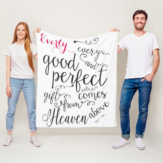Personalised Every Good Gift Comes From Heaven Fleece Blanket (In Situ)