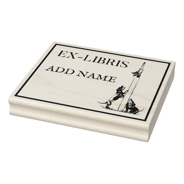 Personalised Ex-Libris Maple Wood Stamp (Stamp)