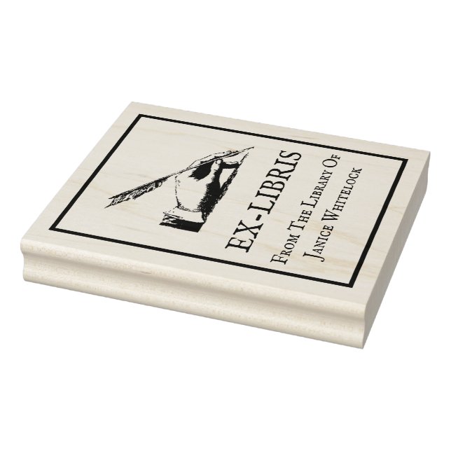 Personalised Ex-Libris Wooden Stamp (Stamp)