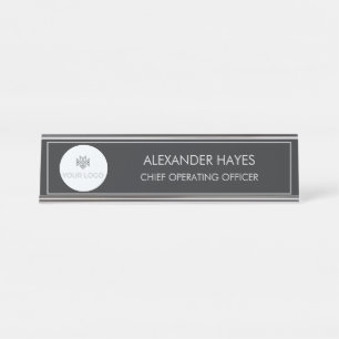 Personalised Executive Logo Desk Nameplate