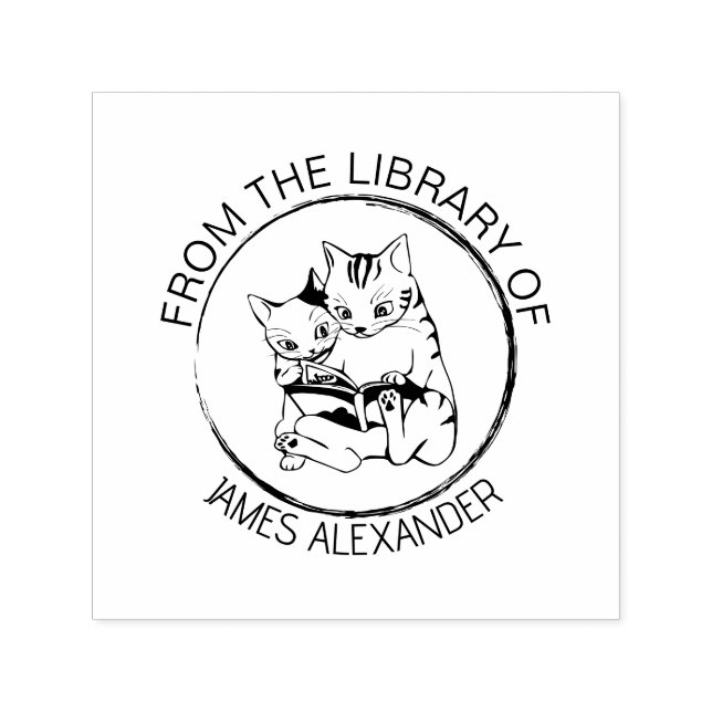 Personalised Exlibris Monogram Library Custom book Self-inking Stamp (Design)